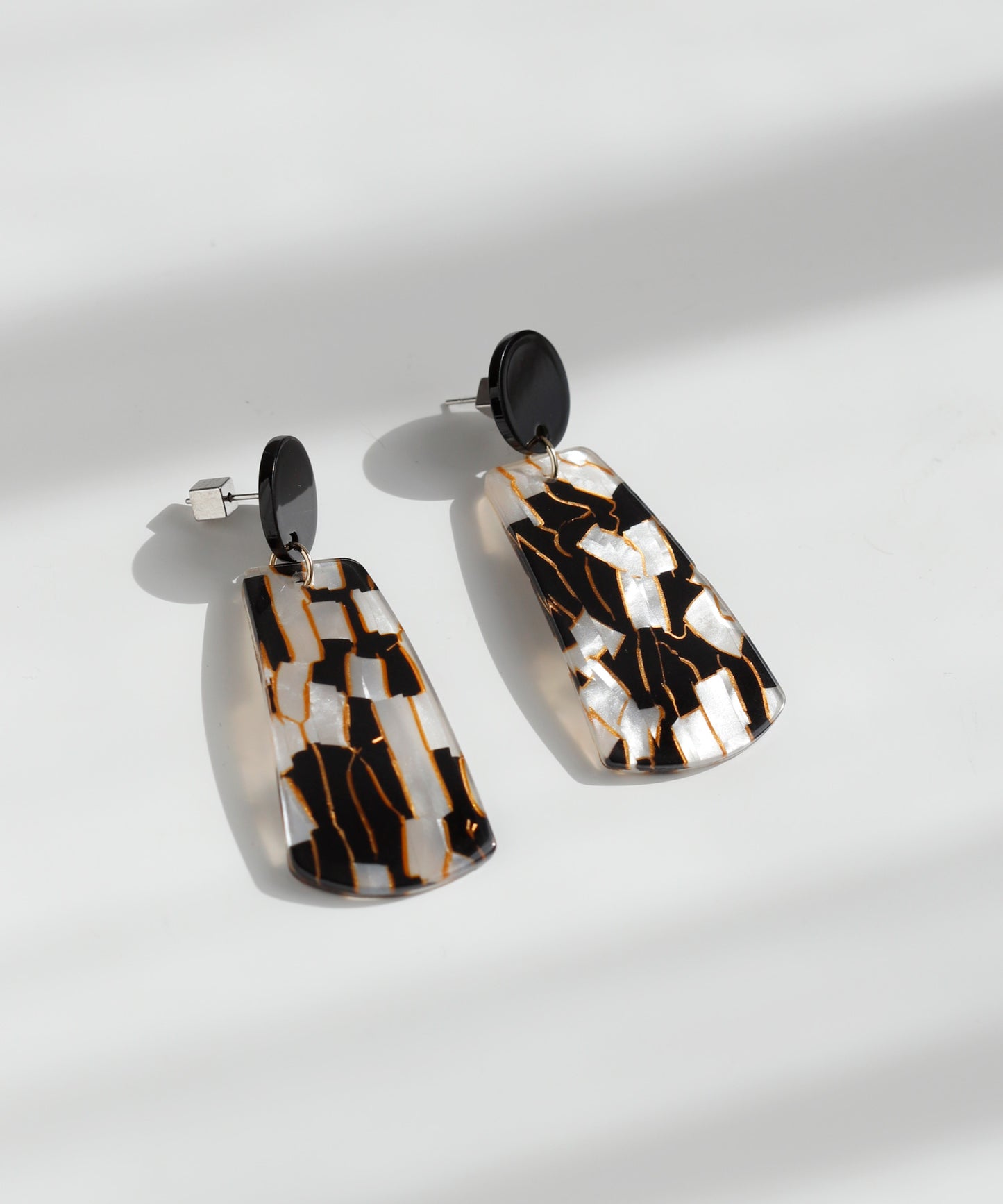 Marble Plate Earrings[Owindeal]