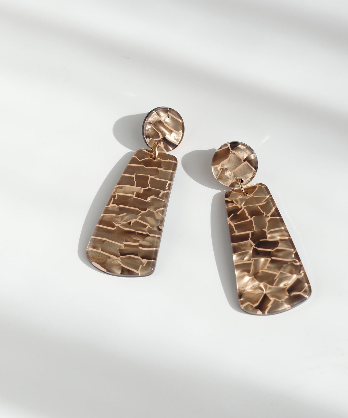 Marble Plate Earrings[Owindeal]