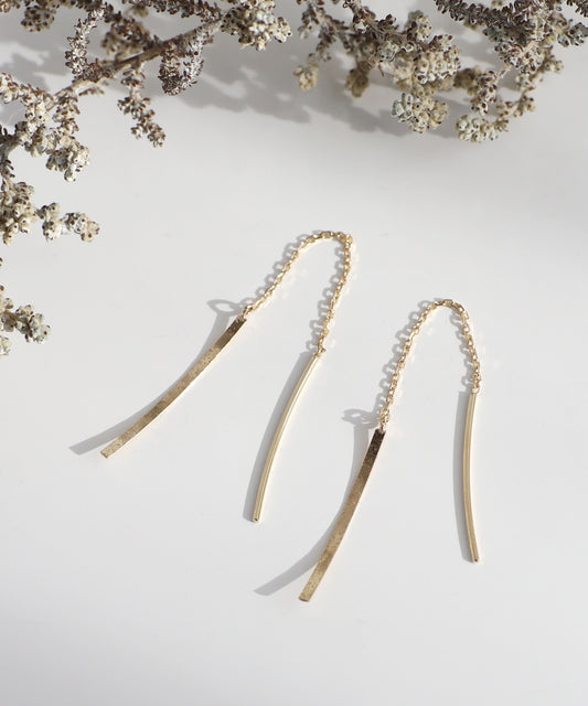 【Online Store Limited】Plate Earrings [10K][Basic]