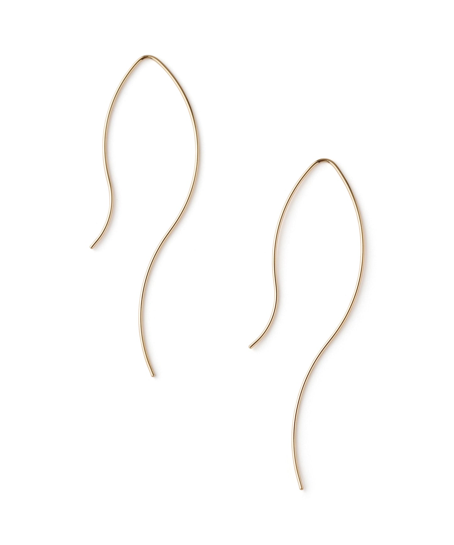Wave Line Earrings[10K][Basic]