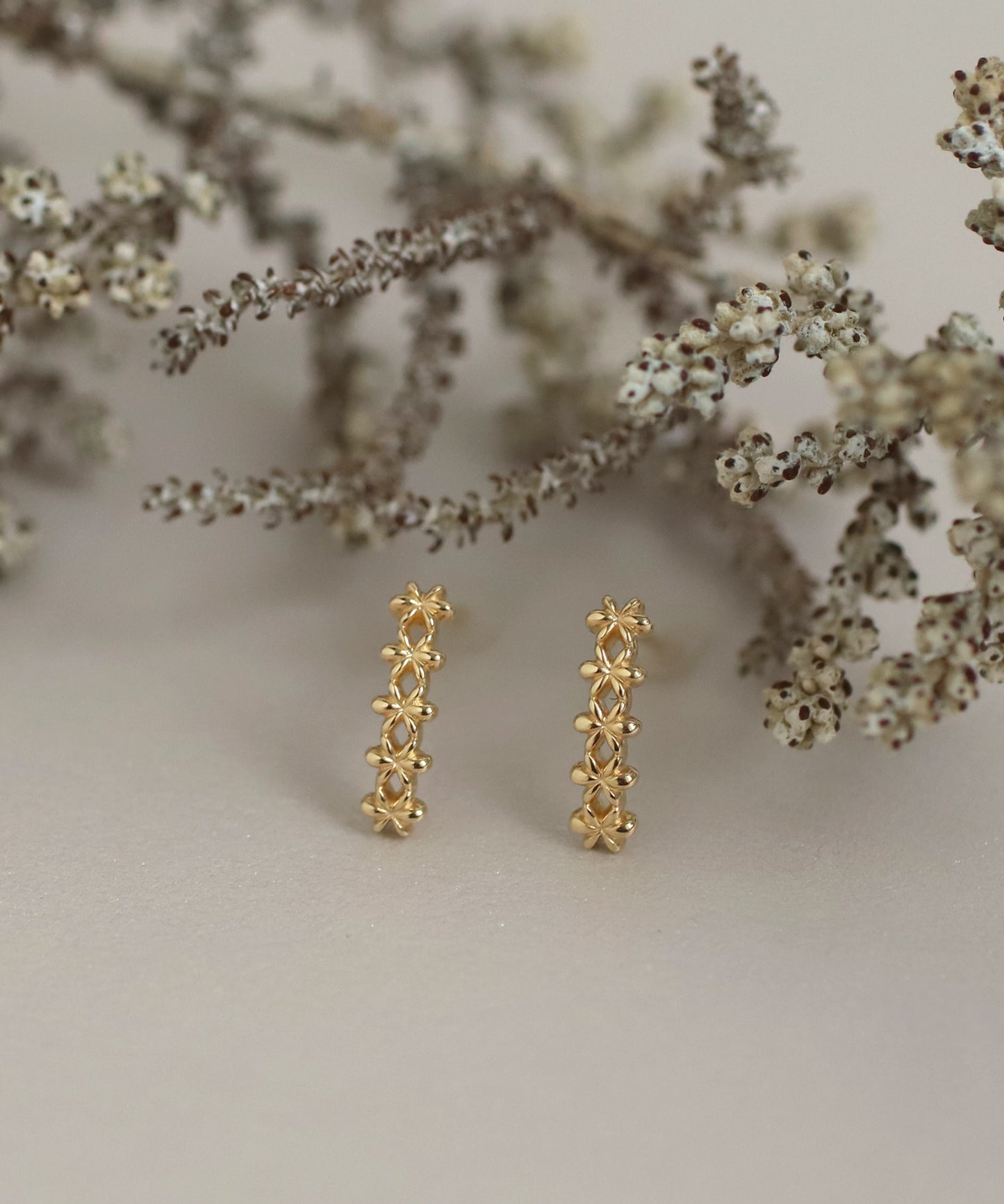 【Online Store Limited】Flower Lace Earrings [10K][Basic]