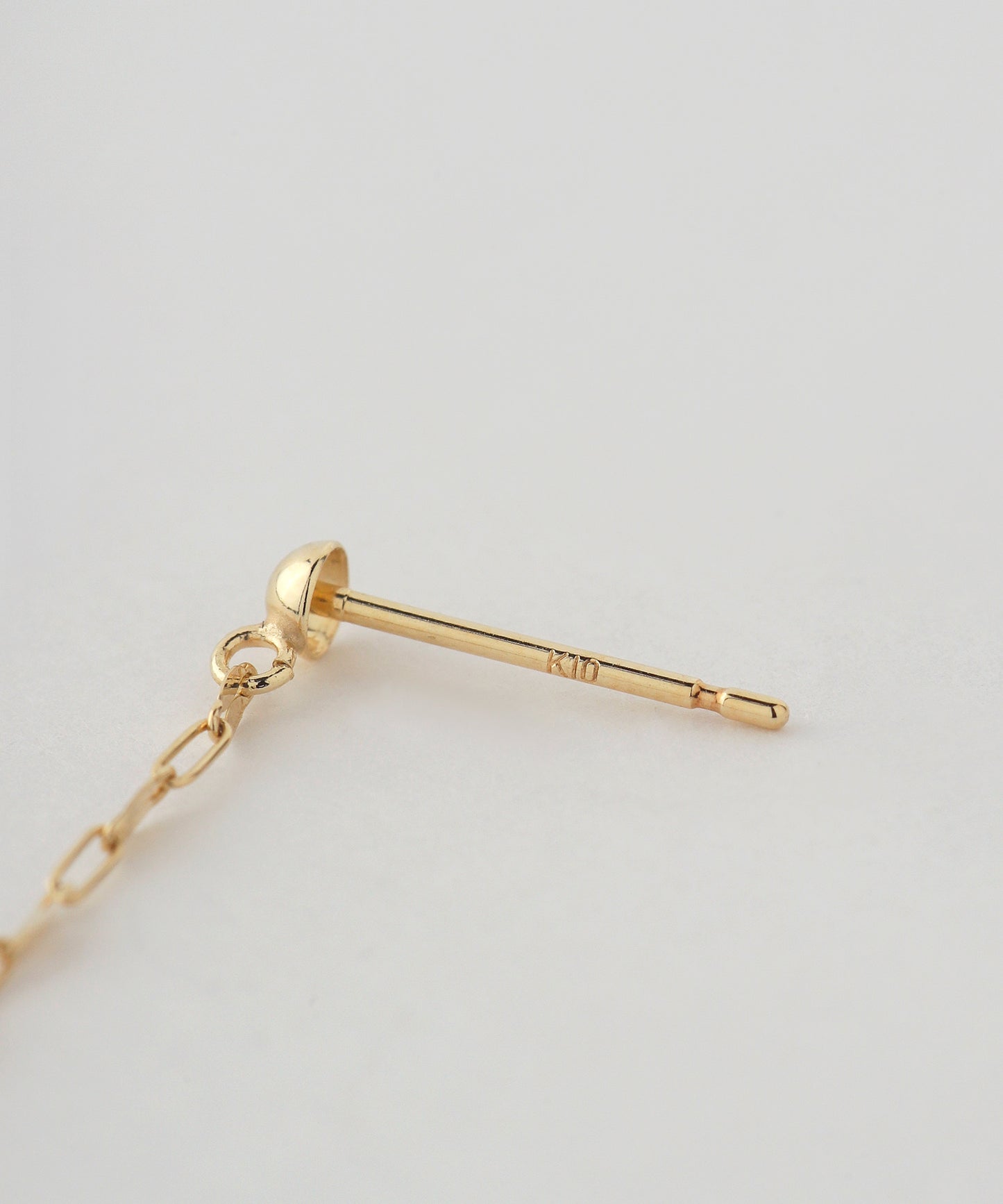 Eclair Chain Back Catch Earrings [10K][Basic]