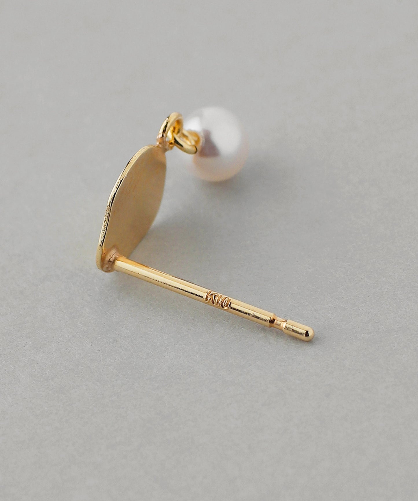Pearl × Nuance Plate Earrings [10K][Basic]