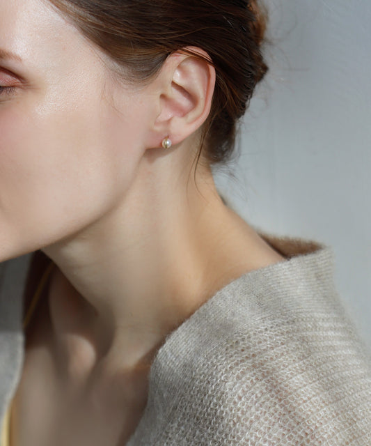Wrapped Pearl Earrings [10K][Basic]