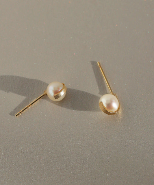 Wrapped Pearl Earrings [10K][Basic]