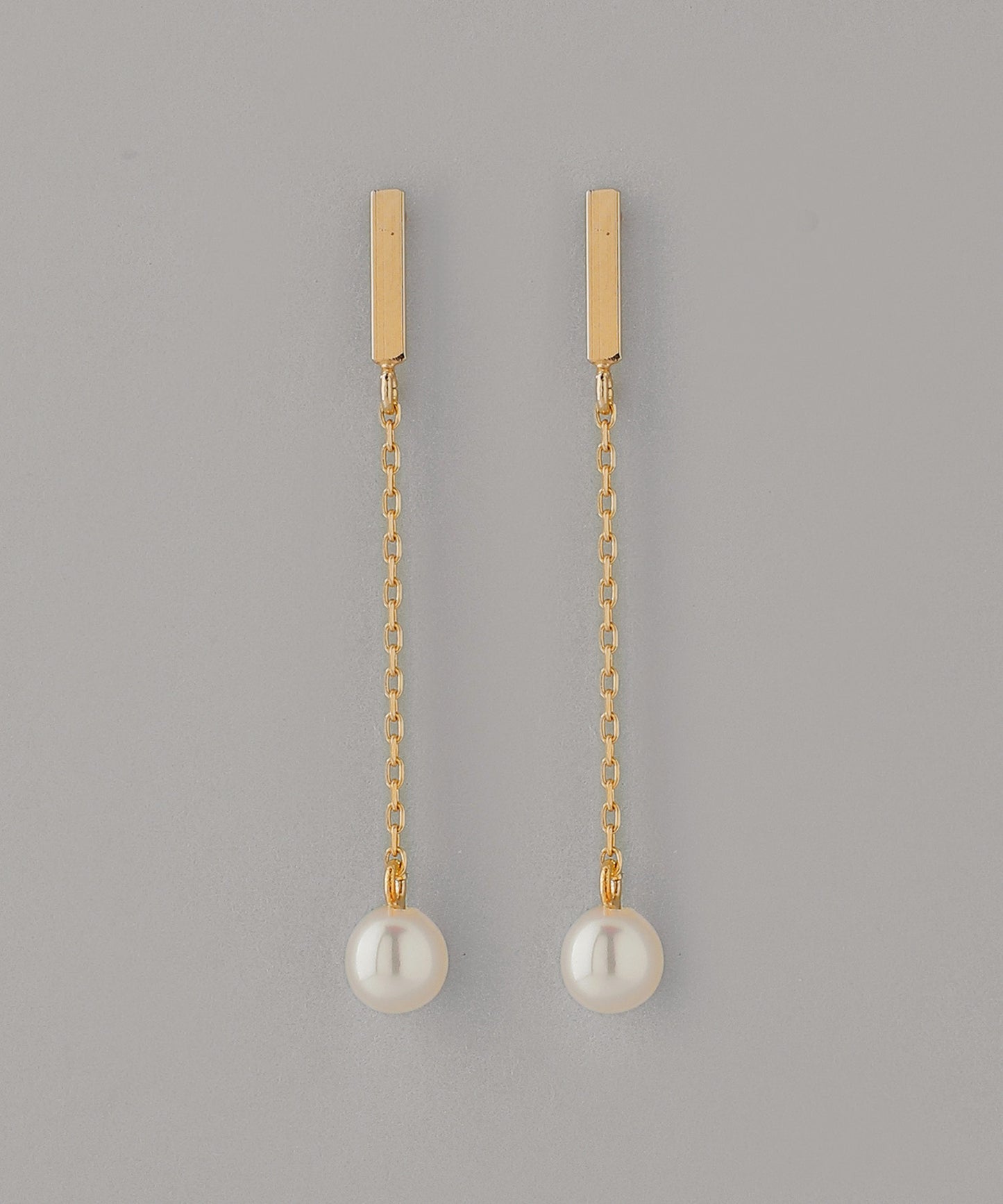 Pearl Chain Earrings [10K][Basic]