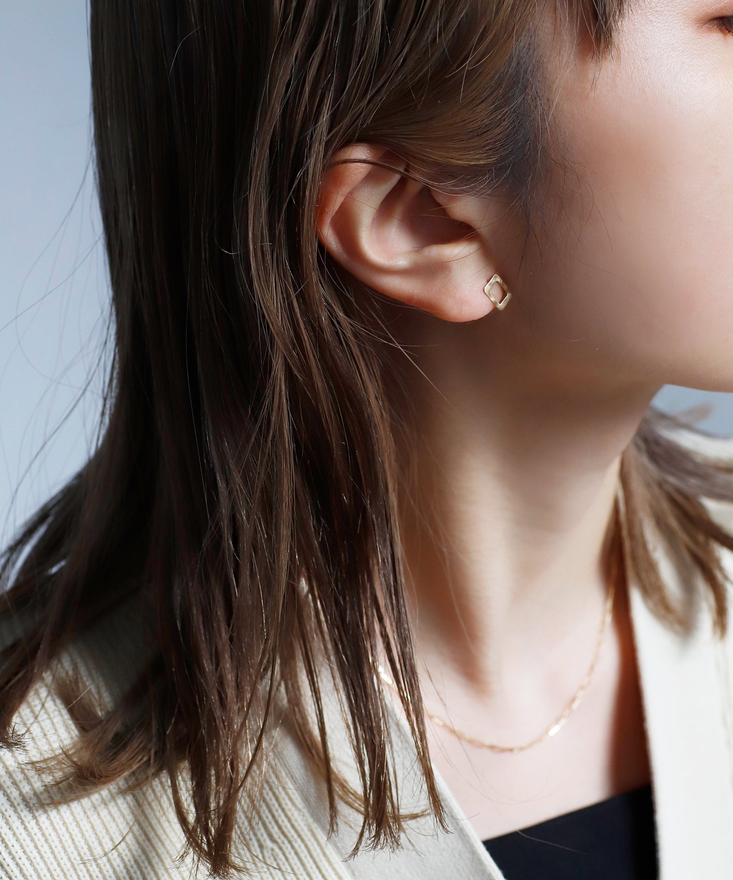 Square Plate Earrings [10K][Basic]