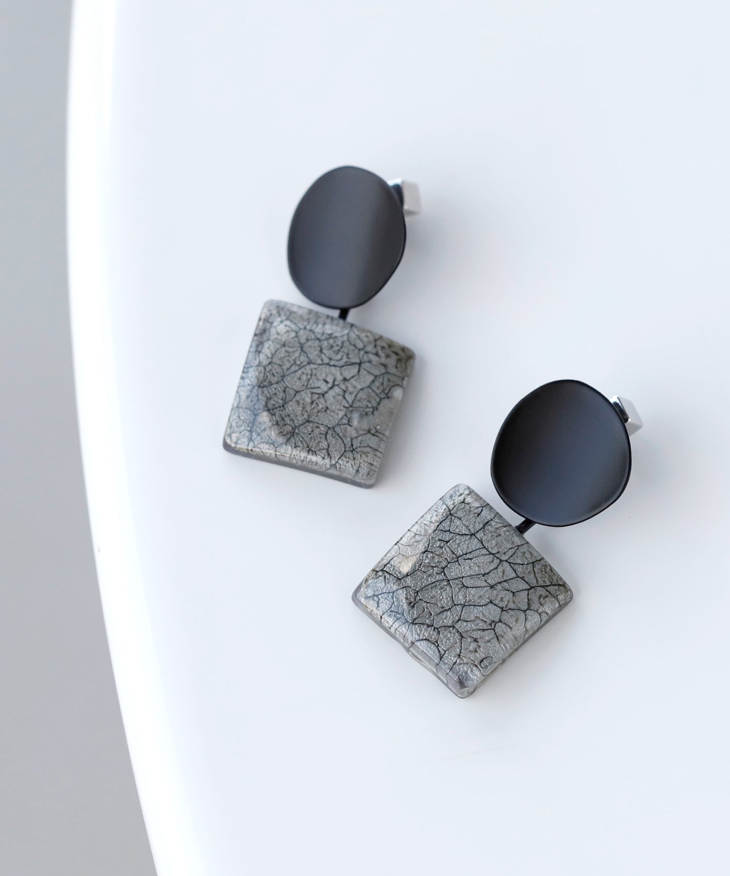 Square Tile Earrings[Owindeal]