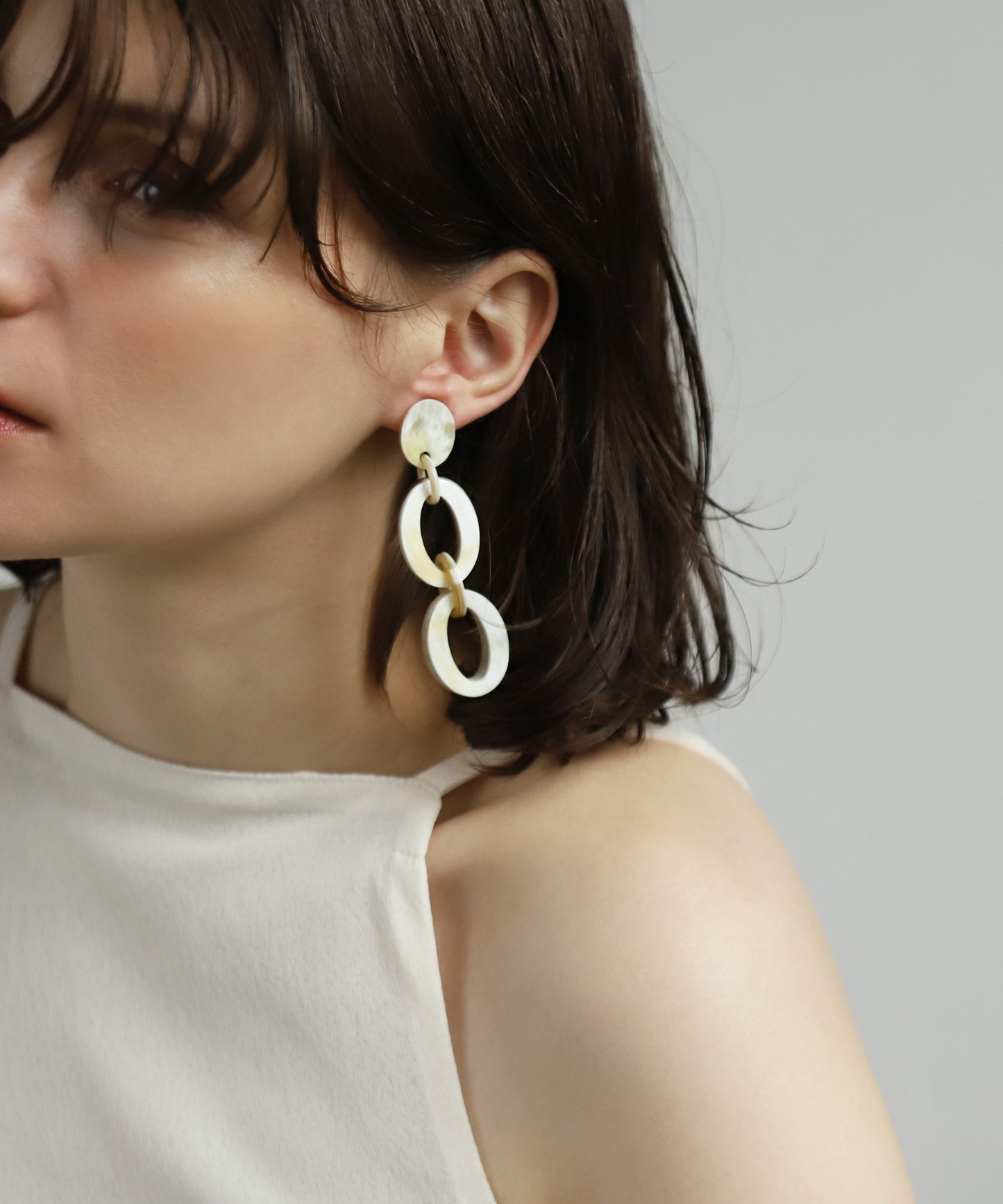 Water Buffalo Horn Clip On Earrings[Ownideal]