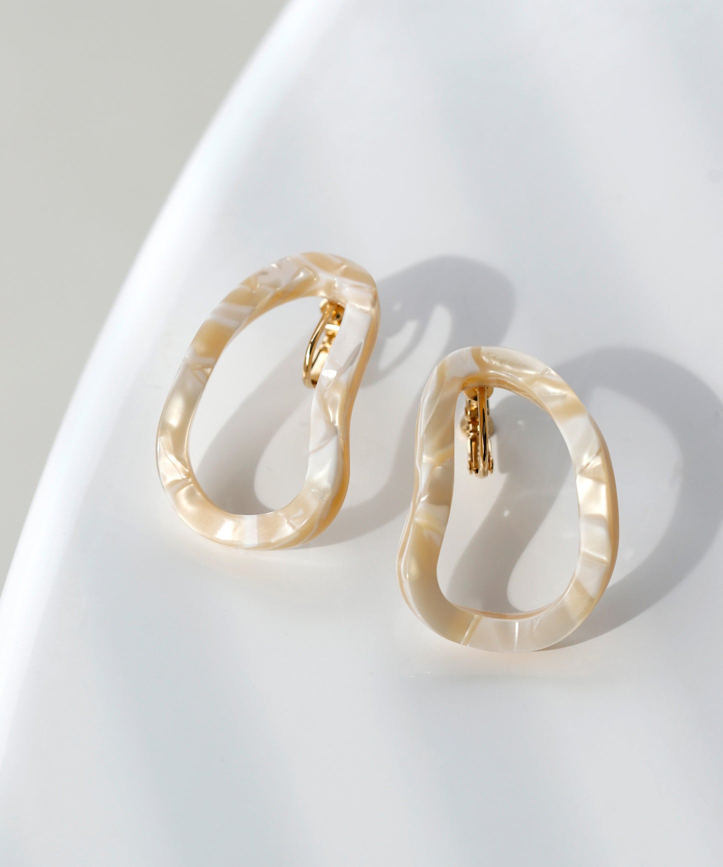 Marble Clip On Earrings[Ownideal]