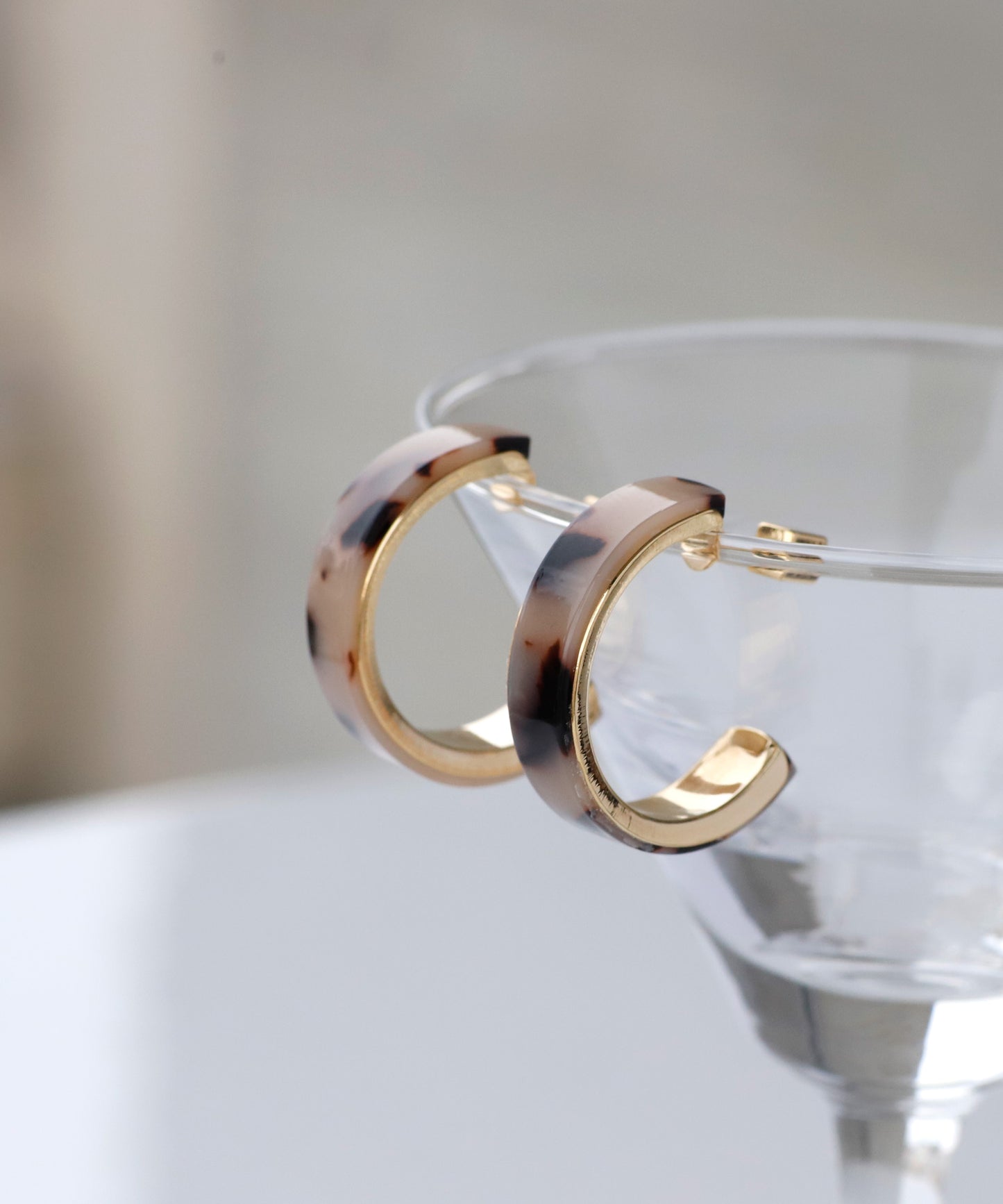 Marble Hoop Earrings[M][Sheerchic]