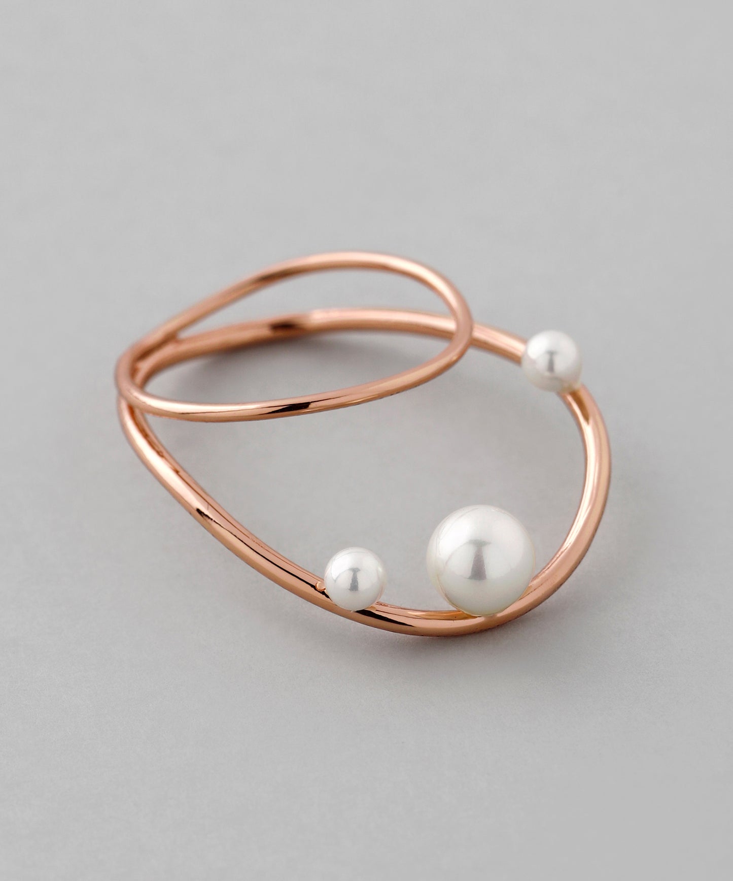 Pearl & Double Line Ring [UMU]