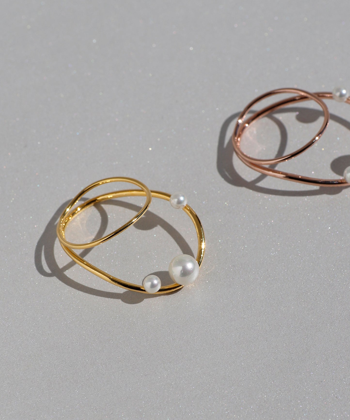 Pearl & Double Line Ring [UMU][Sheerchic]