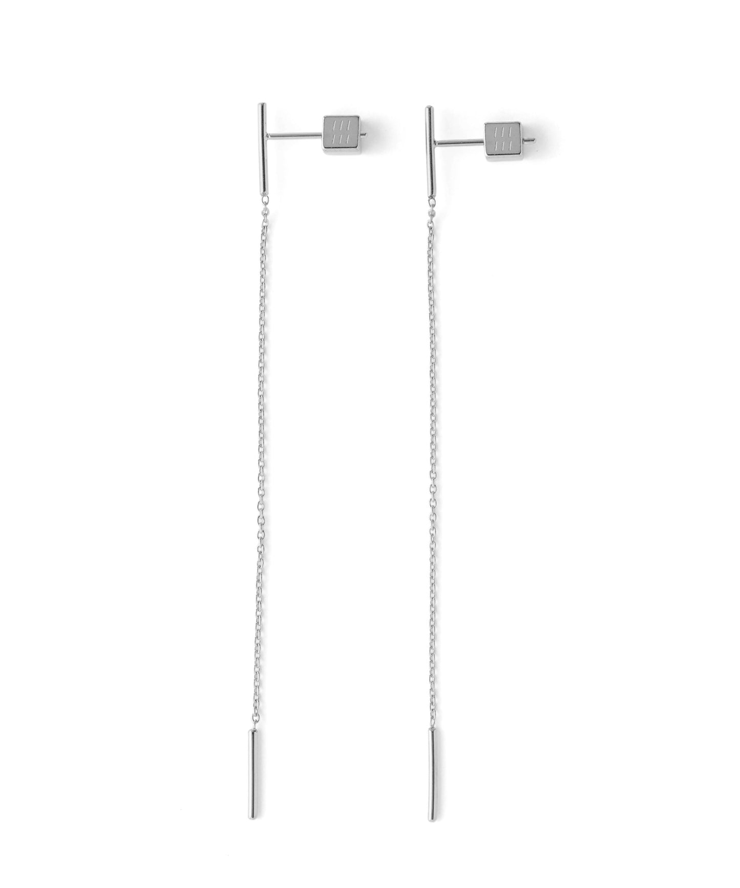Bar × Chain Earrings[UMU][Sheerchic]