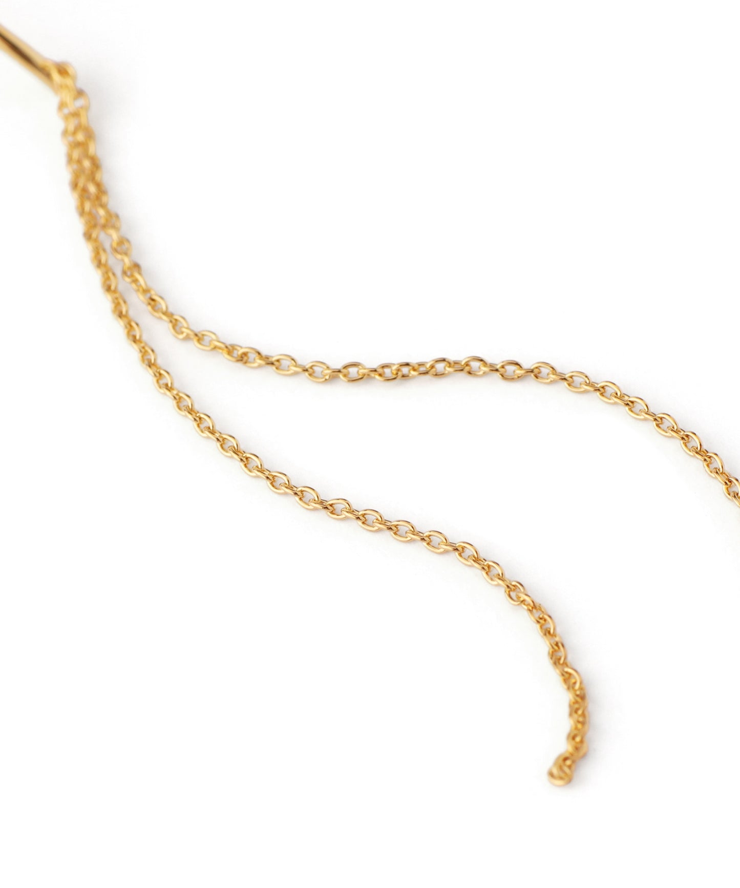 Curl × Chain Earrings[UMU][Sheerchic]
