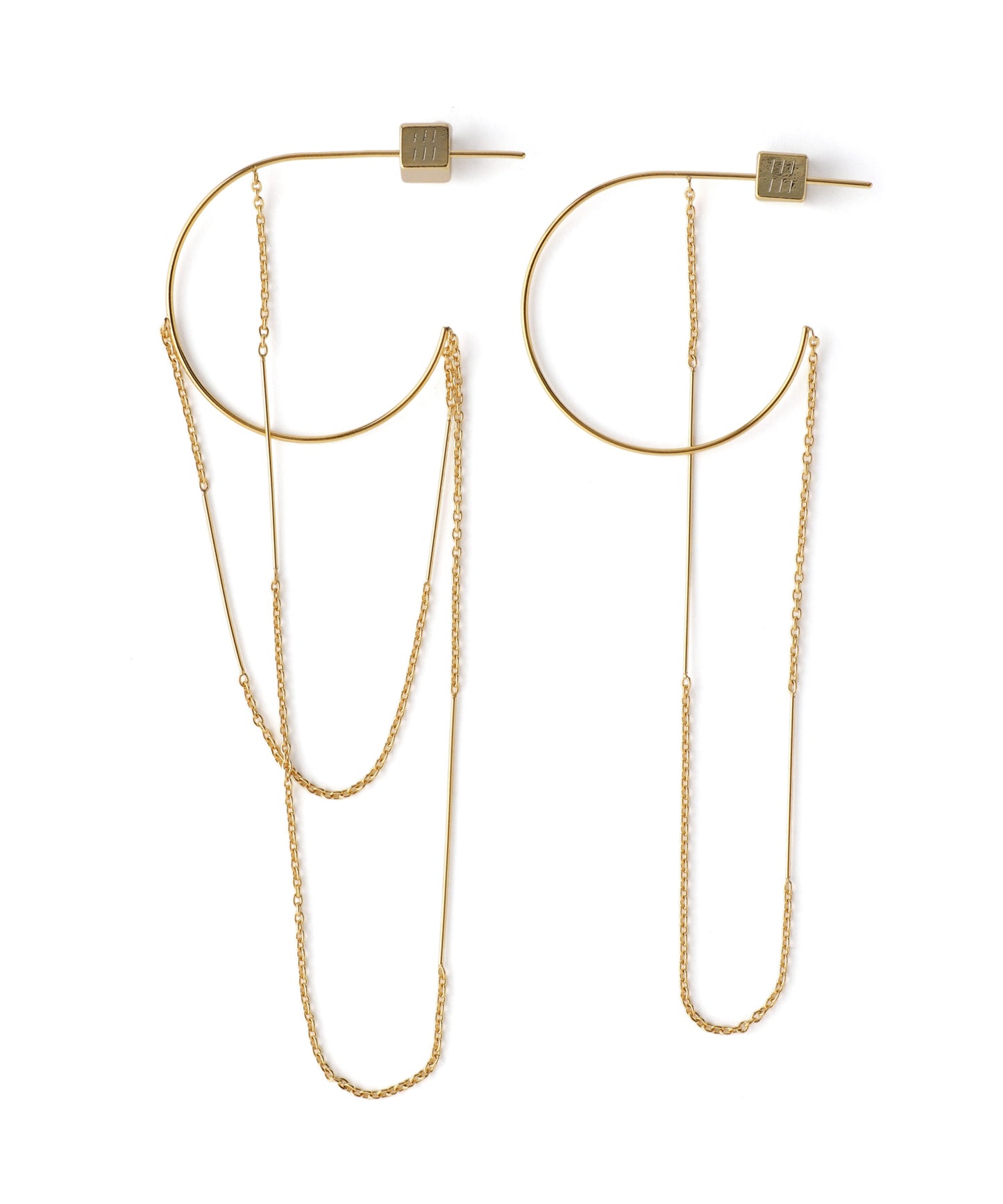 Chain × Hoop Earrings[UMU][Sheerchic]