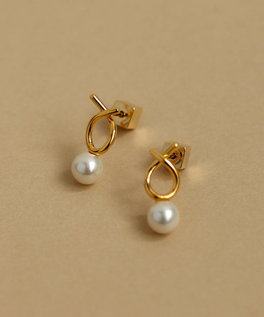 Pearl × Twisted Earrings [UMU]