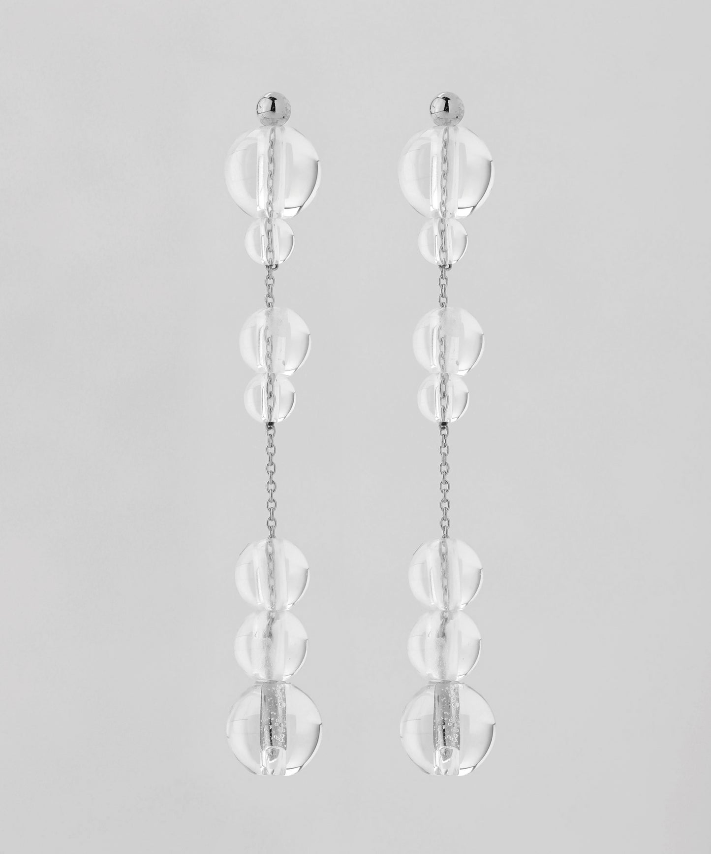 Crystal × Chain Earrings [UMU][Sheerchic]