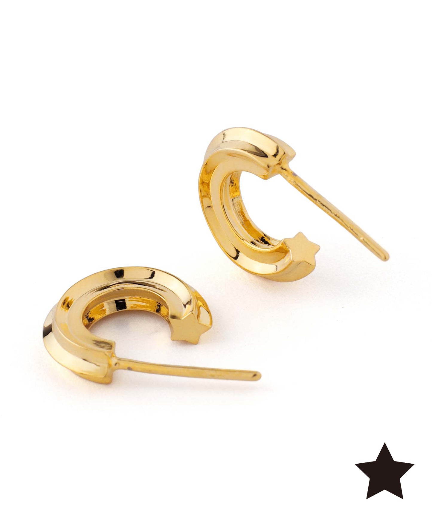 Star Hoop Earrings [Object hoop-stainless-][UMU]