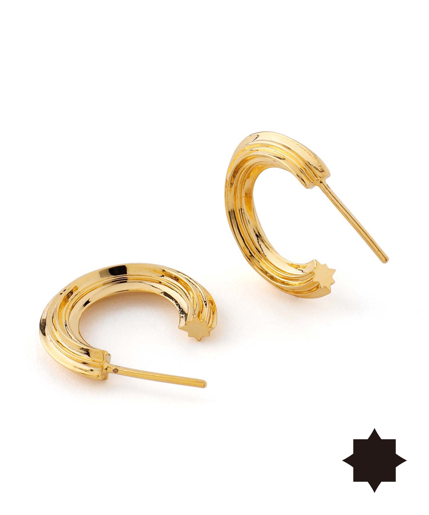 Star Hoop Earrings [Object hoop-stainless-][UMU]