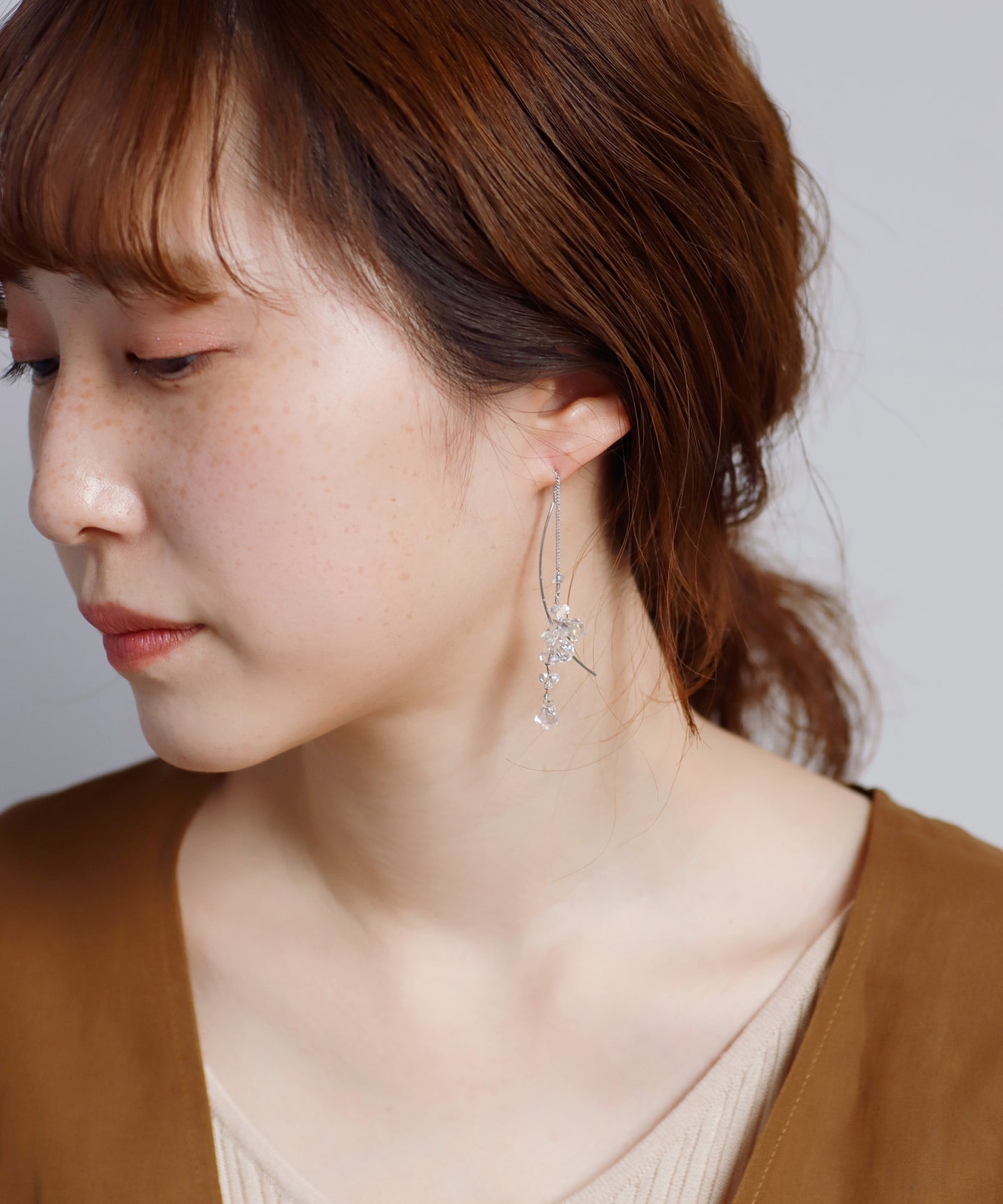 Crystal Long Earrings[Sheeechic]