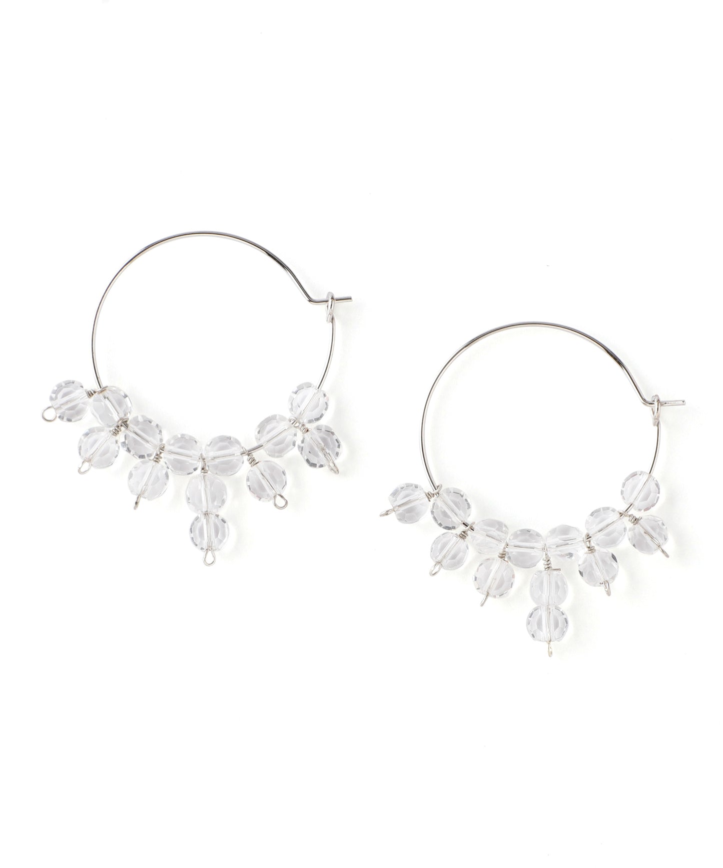 Crystal Hoop Earrings[Sheeechic]