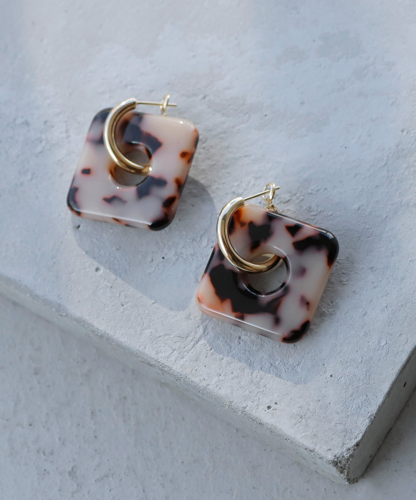 Marble Square Earrings[Ownideal]