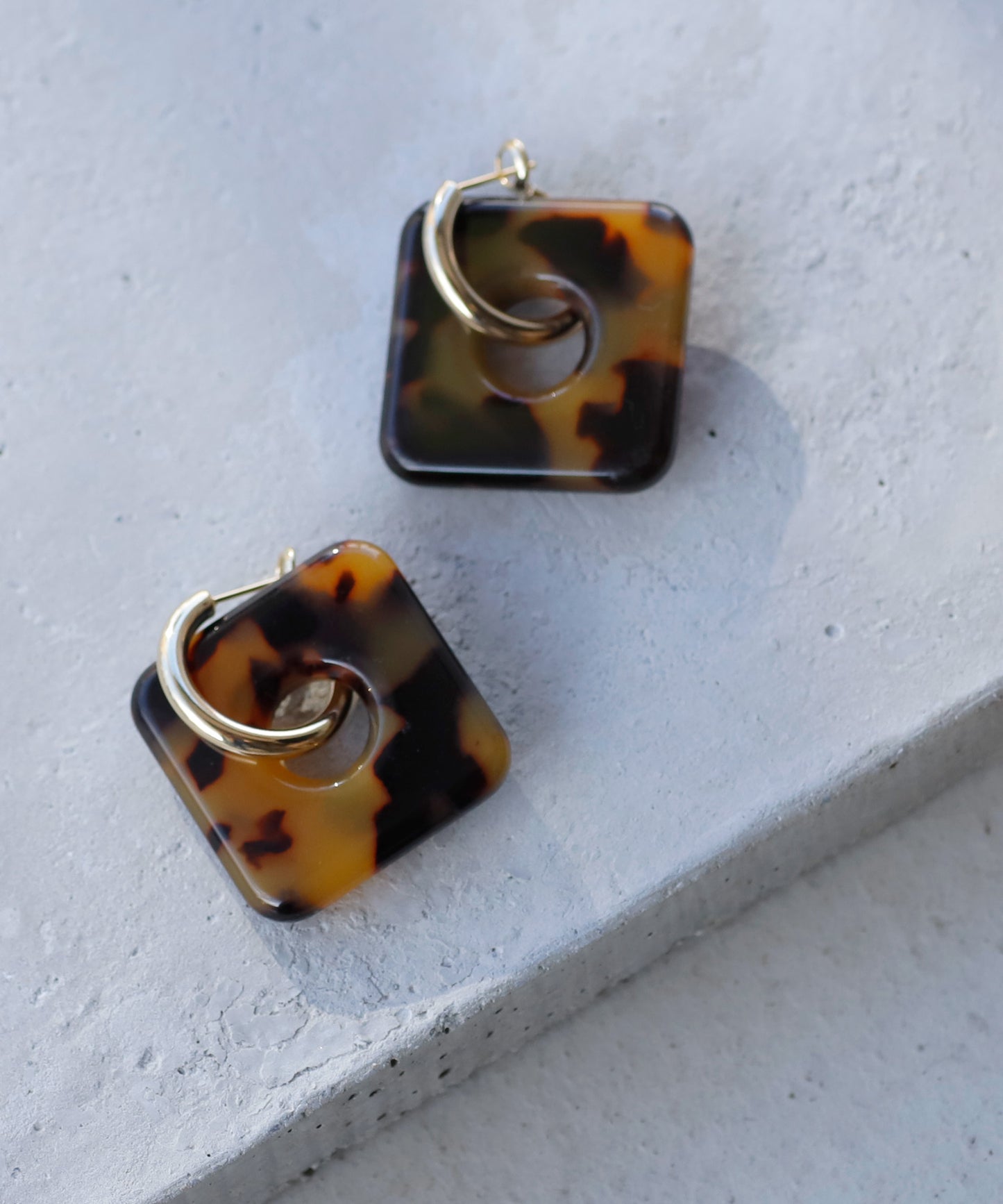 Marble Square Earrings[Ownideal]