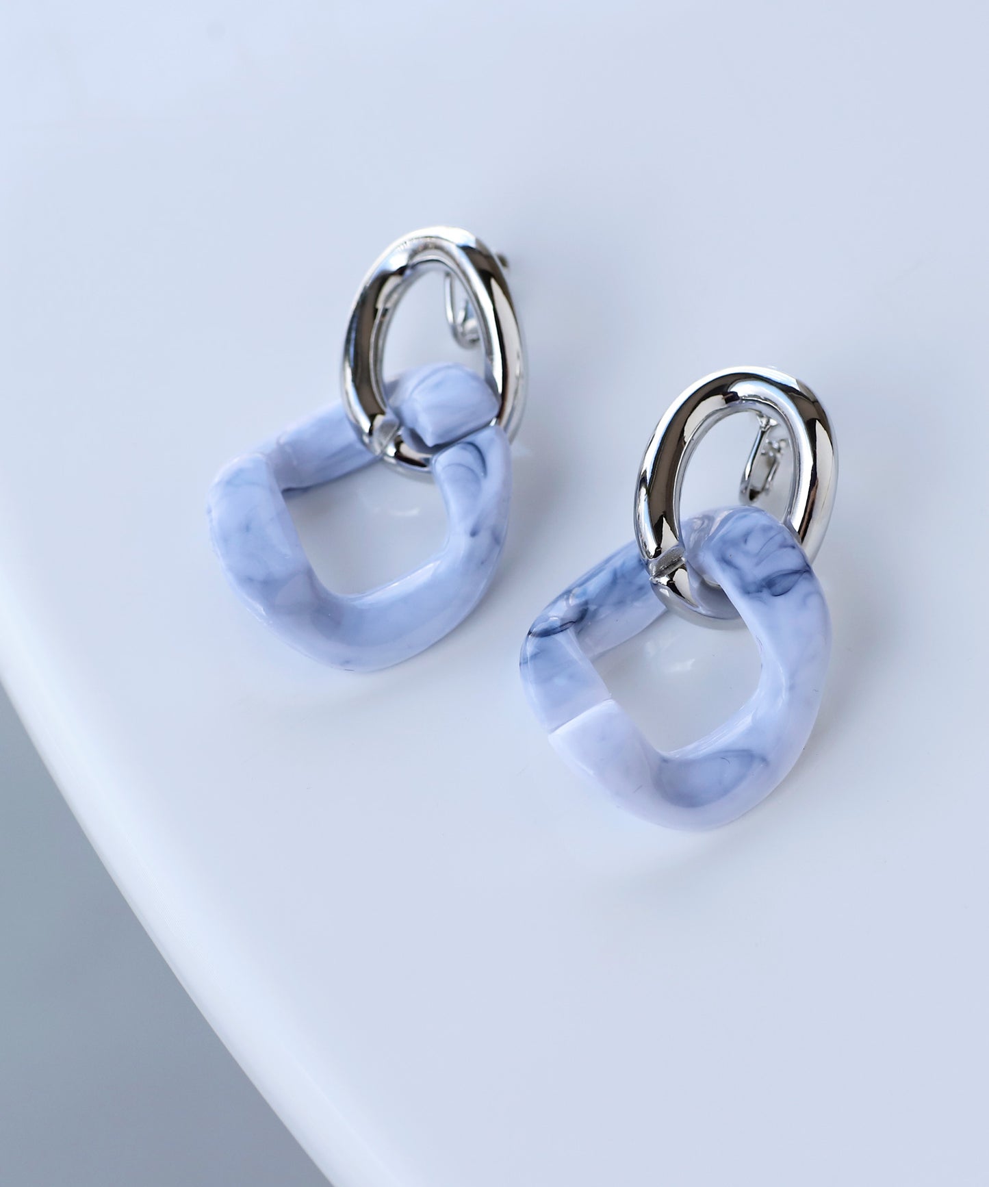 Marble Chain Clip On Earrings[Ownideal]
