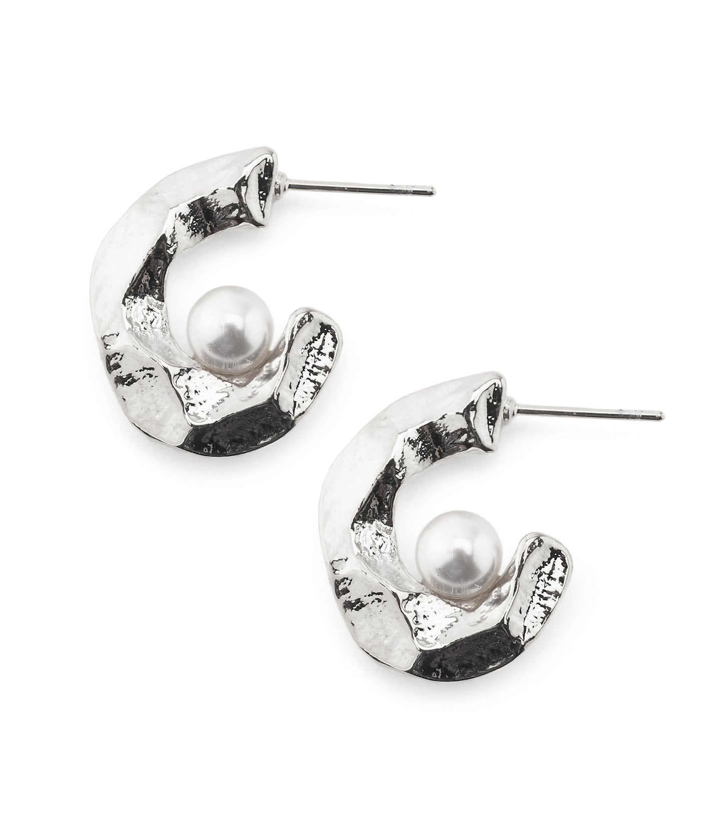 Metal Pearl Earrings[Ownideal]